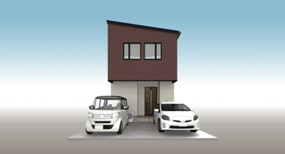 【外観パース】 | 高知市薊野西町1丁目売地 | プランイメージパース図