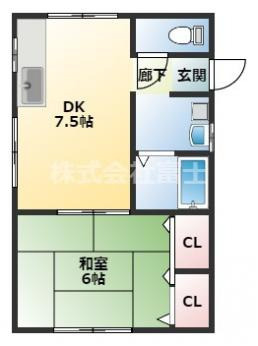 新村山アパートの間取り