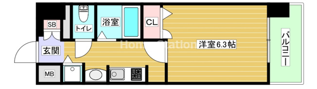 【間取り】 | ライジングコートベイシティ西九条ノース