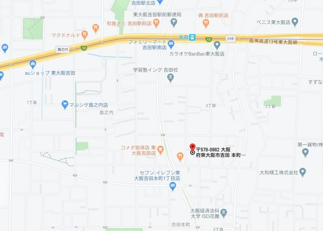 コンフォート　タウンウエストの地図