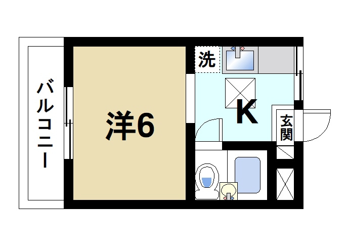 ハイツ福の間取り|1Ｋの間取りになります