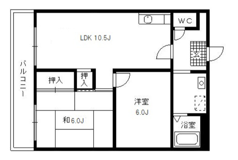 ピースフルおがたの間取り