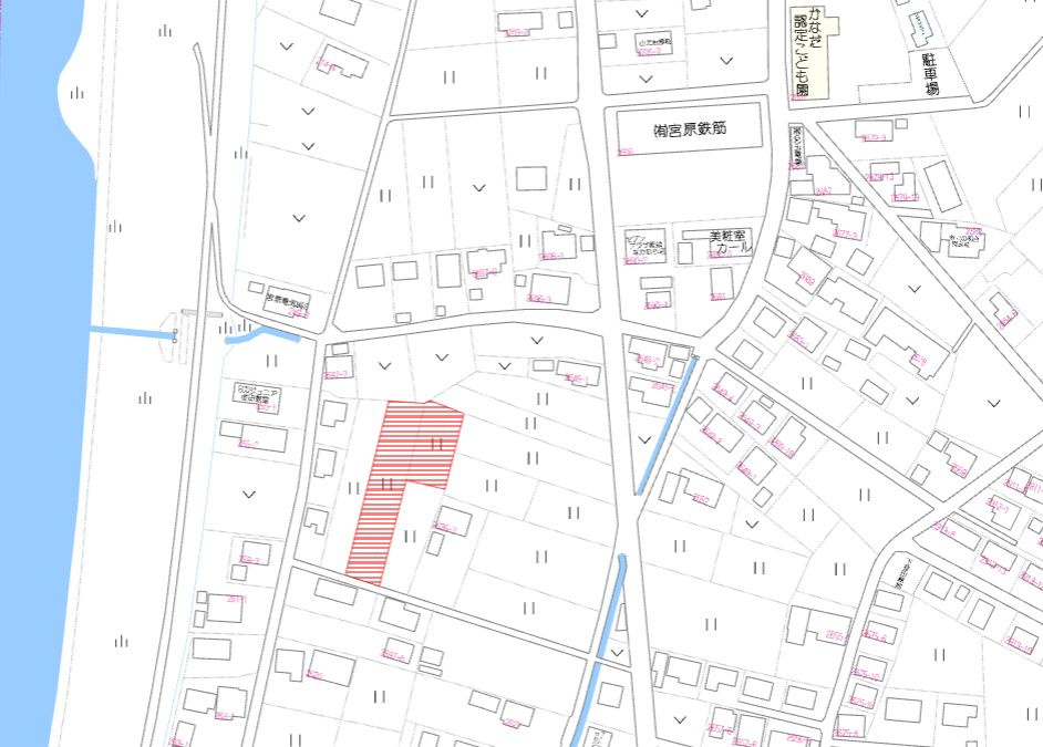 都城市金田町の売地の土地図