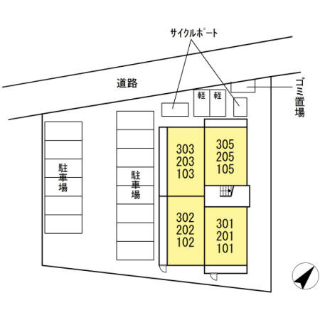 ルミエールＭの区画図