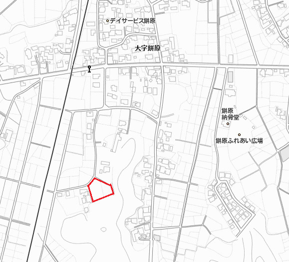北諸県郡三股町大字餅原の売地の土地図