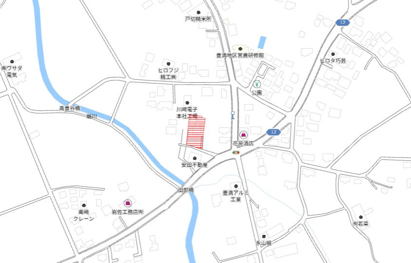 都城市豊満町の売地の土地図