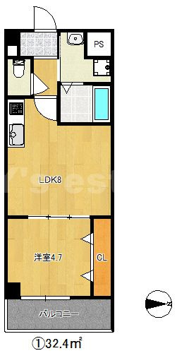 【間取り】 | グランパシフィック桃谷