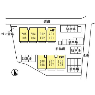 【区画図】 | ラ・マーシャB棟