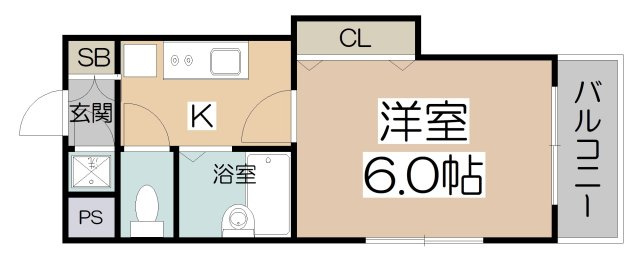 【間取り】 | アパルト松崎 | アパルト松崎　1Ｋ　単身タイプ