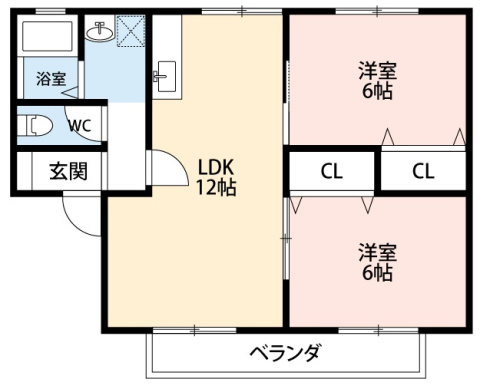 【間取り】 | ドミール・ミネＡ棟