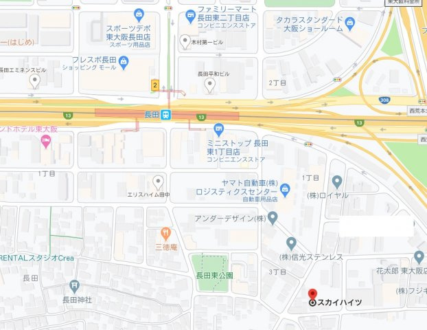 スカイハイツの地図