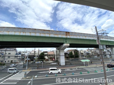 【展望】 | エスリード針中野 | 北向きサービスバルコニーからの眺望です。