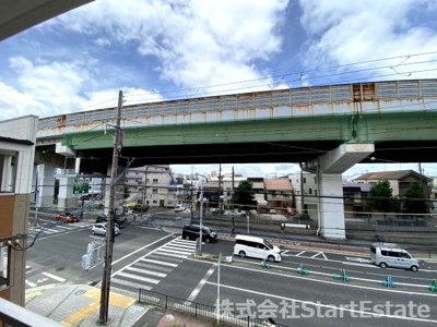 【展望】 | エスリード針中野 | 北向きサービスバルコニーからの眺望です。