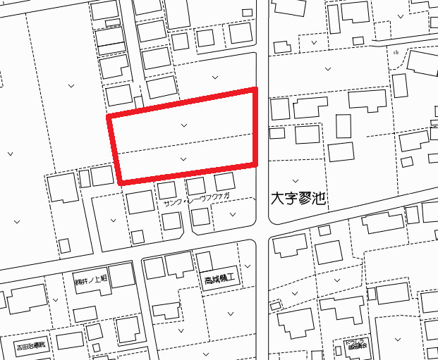 北諸県郡三股町大字蓼池の売地の土地図