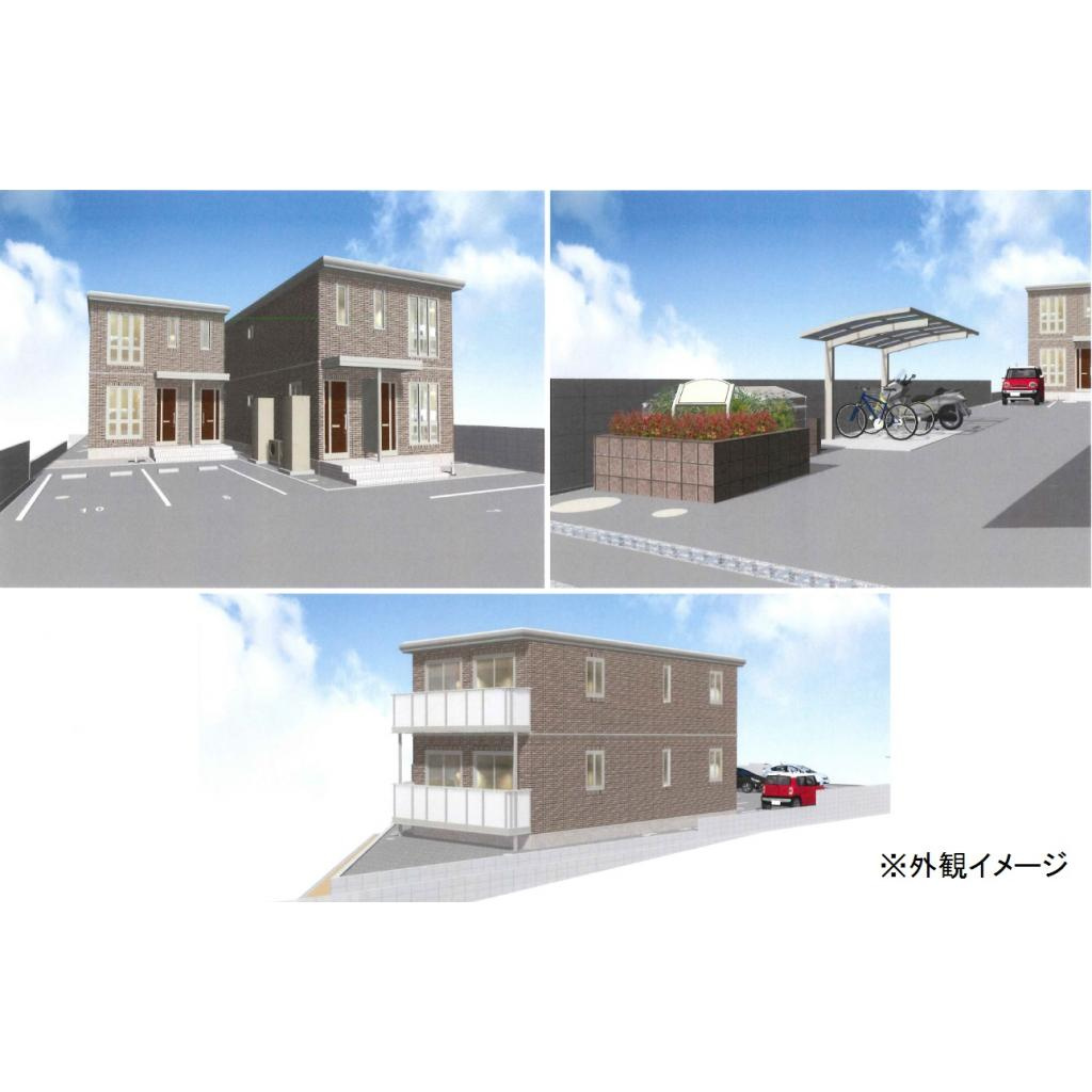 倉敷市二日市のアパートの外観