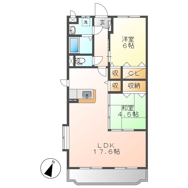アプランドルⅣの間取り