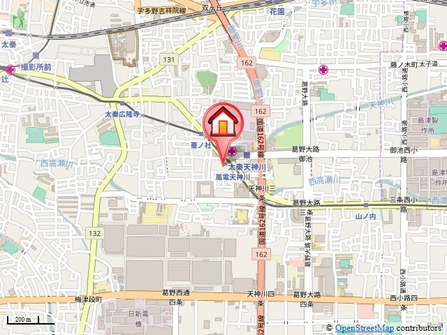 アテナリー右京の地図