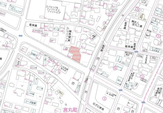都城市宮丸町の売地の土地図