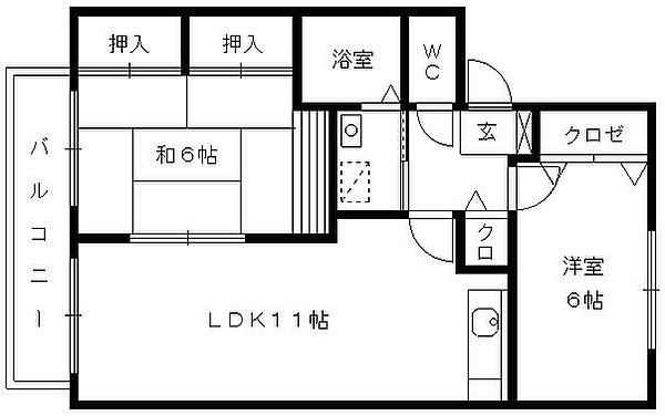 メルベーユ津福【キャッシュバック対象物件】の間取り|間取り図です