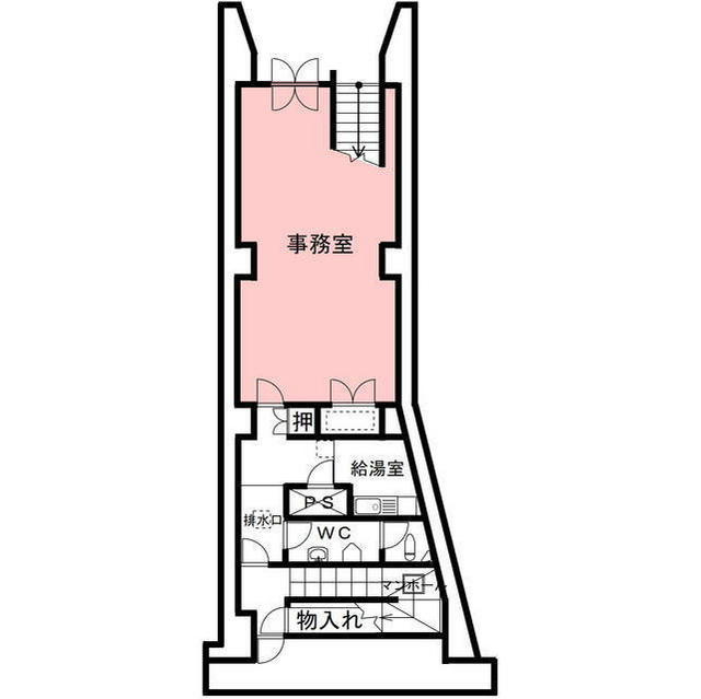 岐阜市徹明通１丁目の店舗一部の間取り