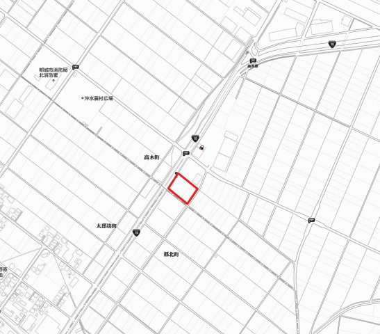 都城市高木町の売地の土地図