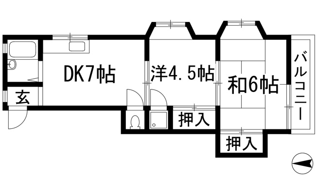 【間取り】 | 第二長楽荘