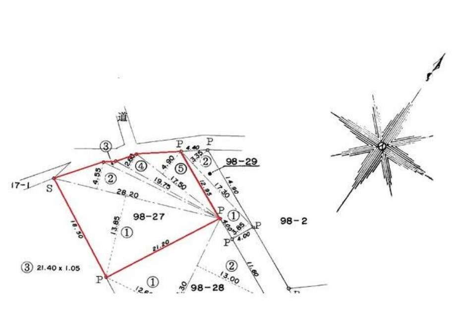 岩手郡岩手町大字五日市第１１地割の土地図