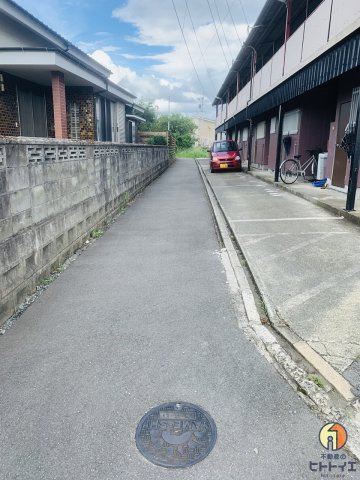 八女市納楚　売地　「105.58坪」の前面道路含む現地写真|南側道路です。