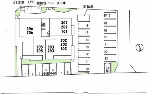 ピゴラーレⅠの駐車場|パース
