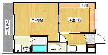 ヴィラナリー田辺　2の間取り