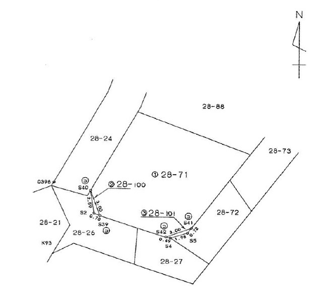 盛岡市上米内字赤坂の土地図
