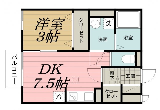 グランモア登戸　壱番館の間取り