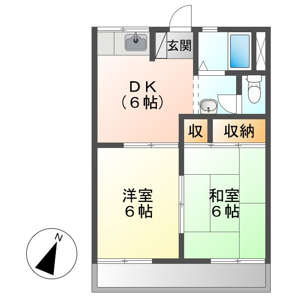 浅尾山ハイツの間取り