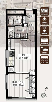 【間取り】 | 【最上階・角部屋】南進マンション　９階部分【ペット可】 | 【最上階・角部屋】南進マンション　９階部分【ペット可】