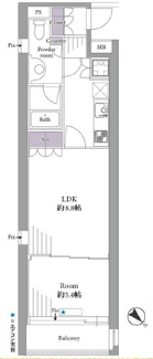 【間取り】 | 【角部屋】日神デュオステージ荻窪　１階部分 | 【角部屋】日神デュオステージ荻窪　１階部分