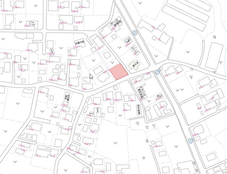 都城市安久町の売地の土地図