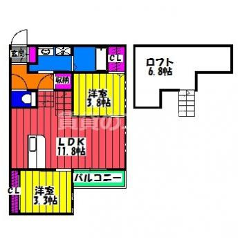 【間取り】 | Ｇｒａｎｄｔｉｃ　Ｔｏｎｇ’ｓ大橋 | Ｇｒａｎｄｔｉｃ　Ｔｏｎｇ’ｓ大橋の間取り