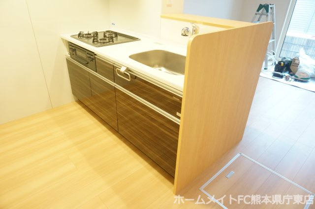 熊本市東区沼山津２丁目のアパートのキッチン
