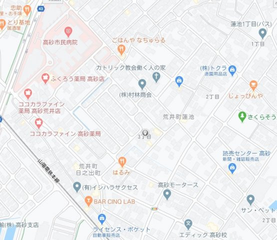 高砂市荒井町蓮池3丁目　土地の地図