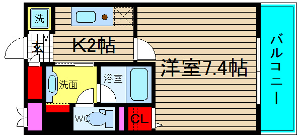 リアンジェ難波の間取り