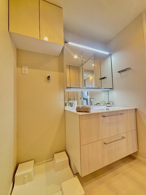 【独立洗面台】 | シティタワー麻布十番 | 独立洗面台、朝の身支度には欠かせません