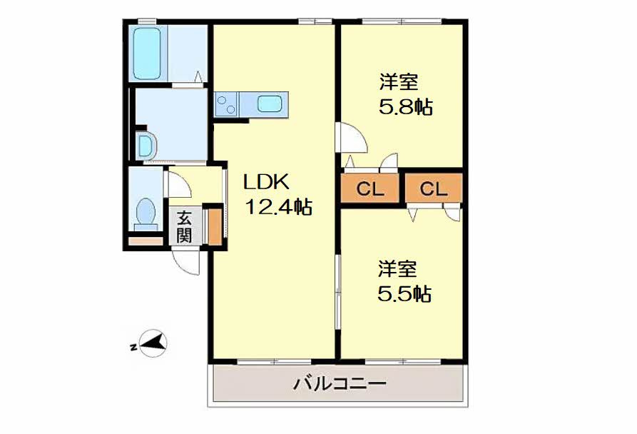 リッチンコートⅠの間取り
