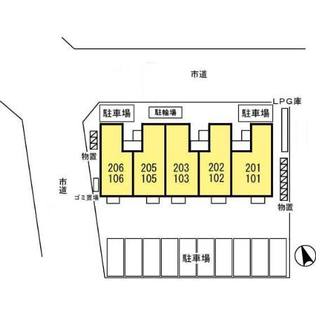 セジュール２５２の区画図