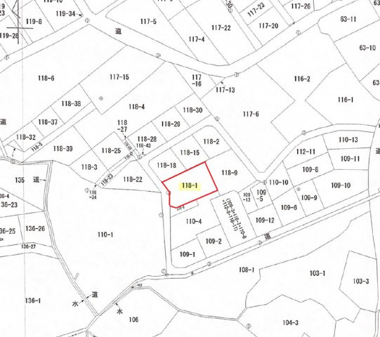 宮古市津軽石第１４地割の土地図