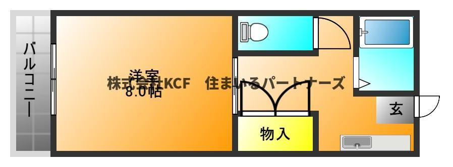 久留米市篠山町の賃貸マンションの間取り