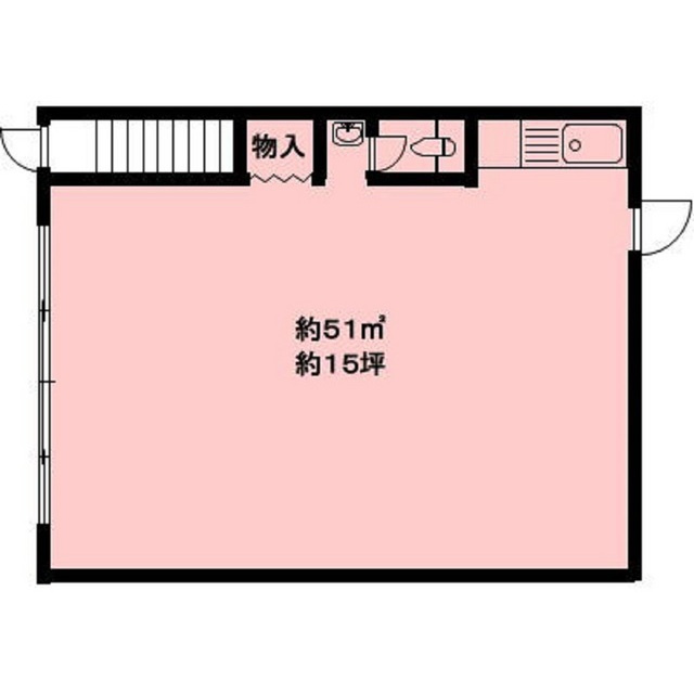 岐阜市加納梅田町の店舗事務所の間取り