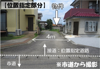 【前面道路含む現地写真】 | 接道写真　※右奥が物件です