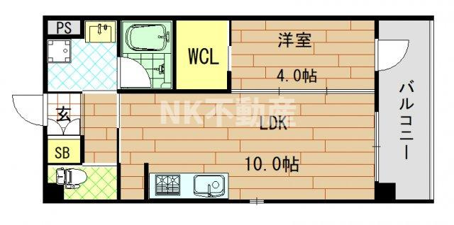 【間取り】 | グランドゥーエ永和駅前（河内永和賃貸） | 間取りです