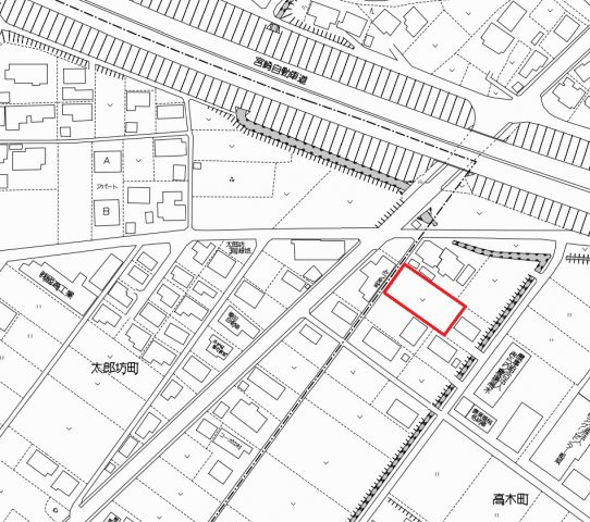 都城市太郎坊町の売地の土地図