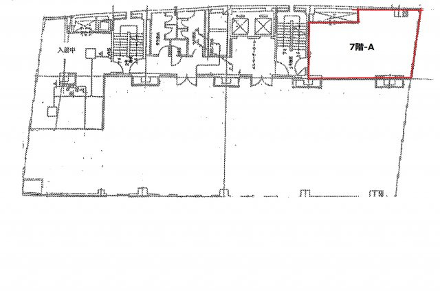 新宿区新宿５丁目の事務所の間取り